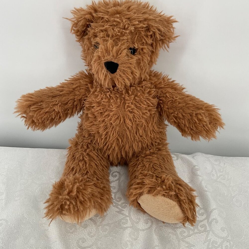 Vermont Teddy Bear Plush Stuffed animal 14" Brown‎ Shaggy Stuffed Animal Made in